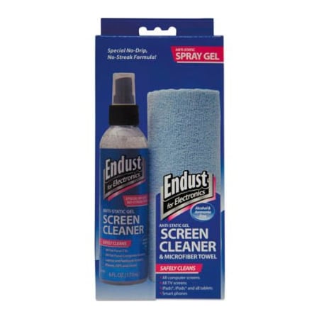 Norazza Endust for Electronics LCD/Plasma Cleaning Gel Spray, 6 oz., Pump Spray w/Microfiber Cloth 12275